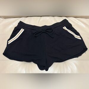 Joie Black Women's Sweat Shorts with Gold Accent pockets. Size Large